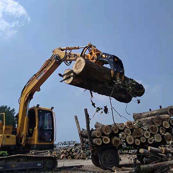 hydraulic-excavator-rotating-log-grapple-for-wood-timber-forestry-handing-JIANGTU-excavator-grapple for sale