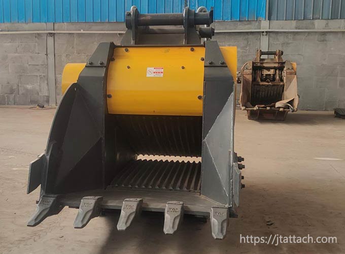 best-stone-crusher-bucket-for-waste-recycling-JIANGTU-excavator-attachment